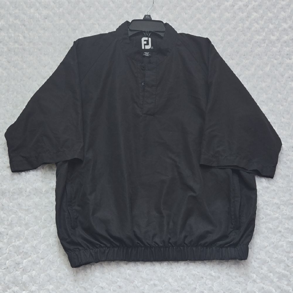 FootJoy Black Short-Sleeve Pullover Golf Top